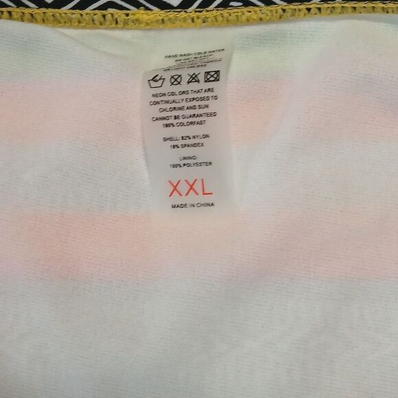 Push Up Twist Bandeau Bikini Set bright colorful beach cruise Sz XXL NWOT - Picture 8 of 9